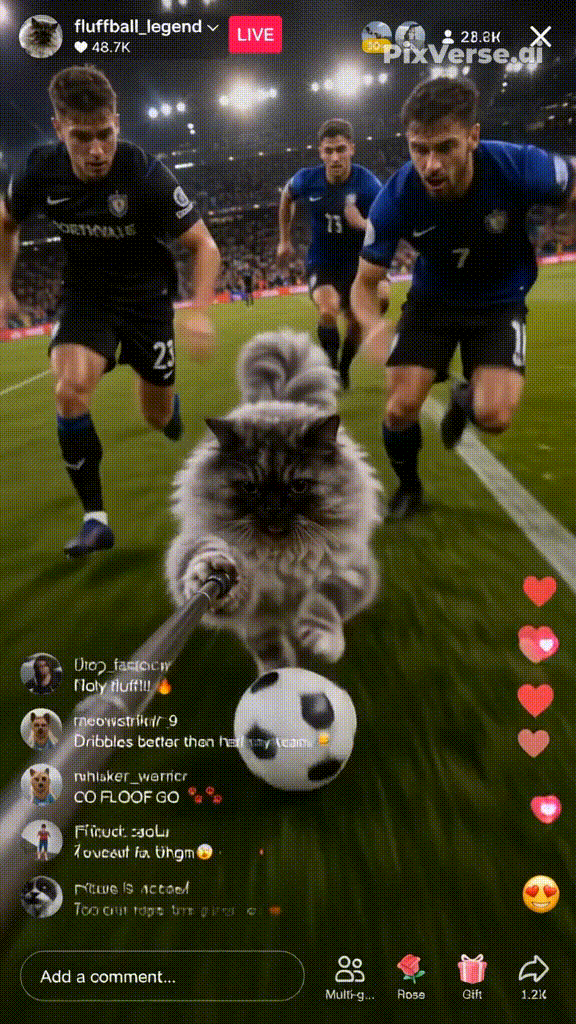 КОТ СТАЛ ФУТБОЛИСТОМ!