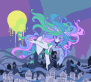 сурс: https://kkillpony.tumblr.com/post/799511635952877568/godly-creature-guarding-the-city альтсурс: https://derpibooru.org/images/3707598